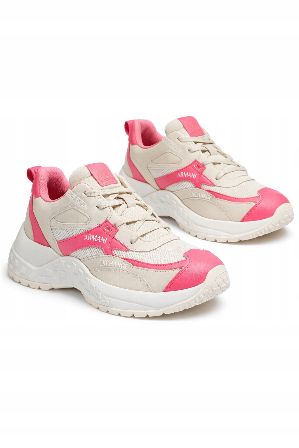 Armani Exchange Sportovní Dámské Boty Bílé Růžové Mesh 39 I4C
