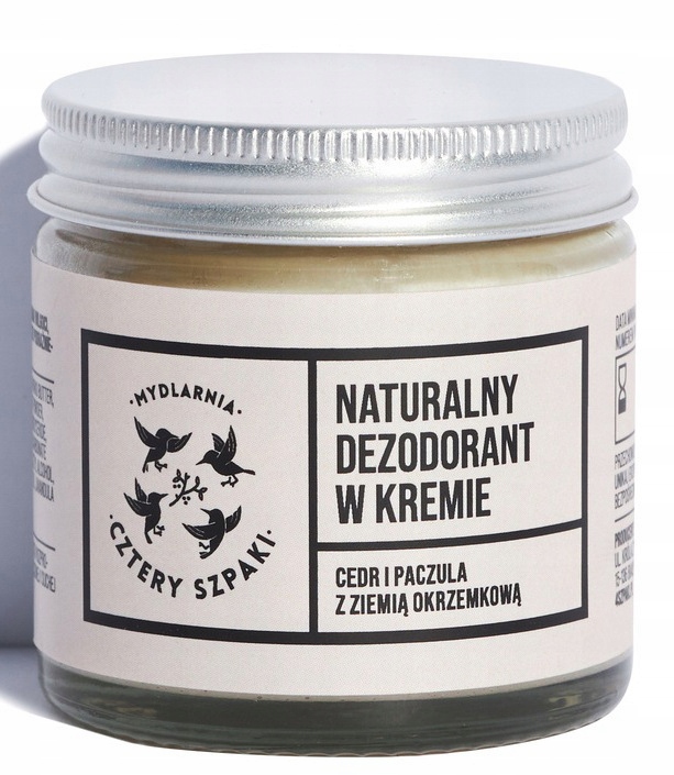 

4SZPAKI Naturalny Dezodorant W Kremie Cedr Paczula