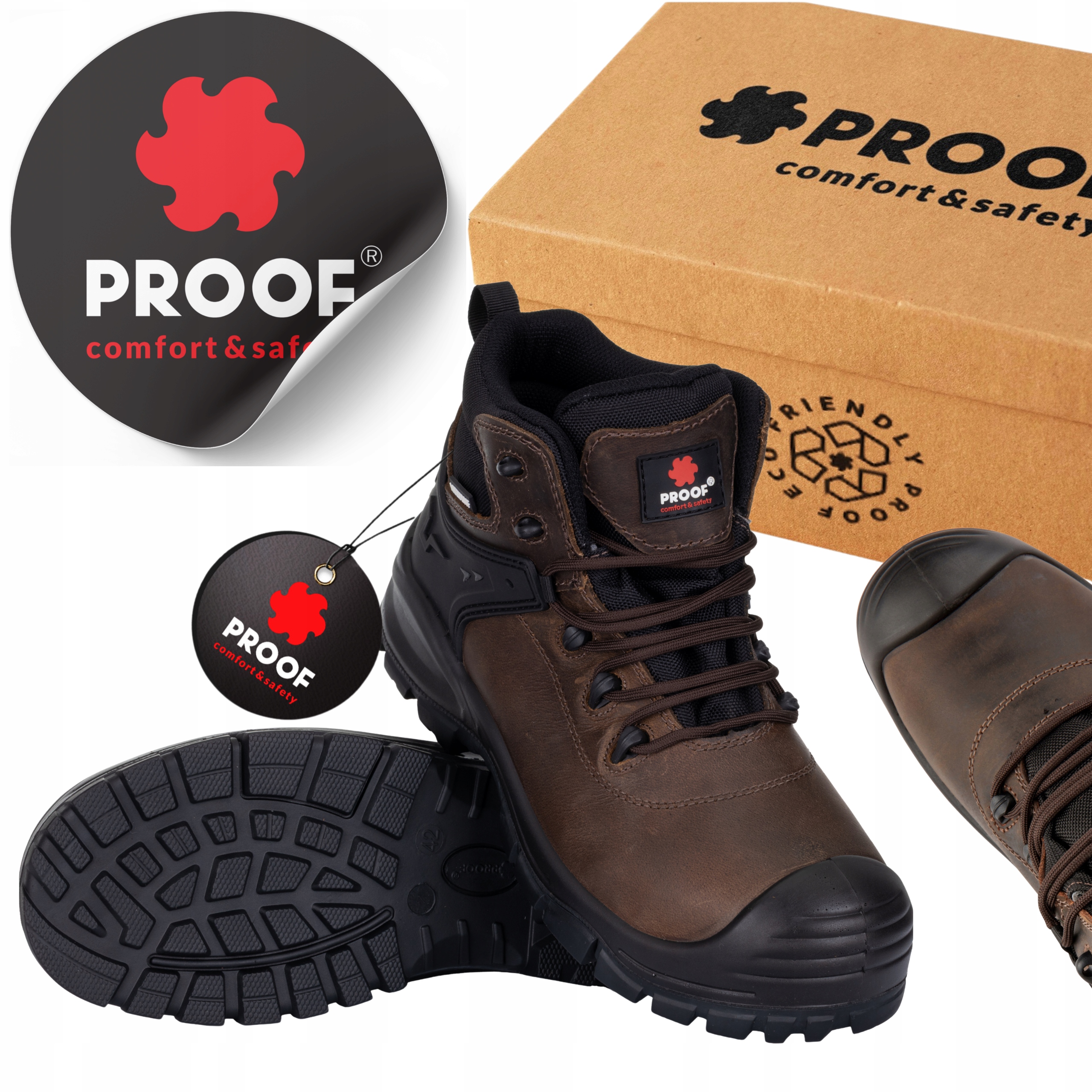 Ochranné Pracovní Boty Kožené Voděodolné Brico Proof S3S Velikost 42