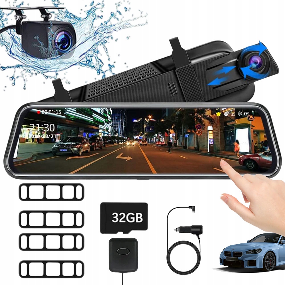 Videorekordér Kamera Automobilová Couvání Rekordér 32GB 4K Wifi Gps