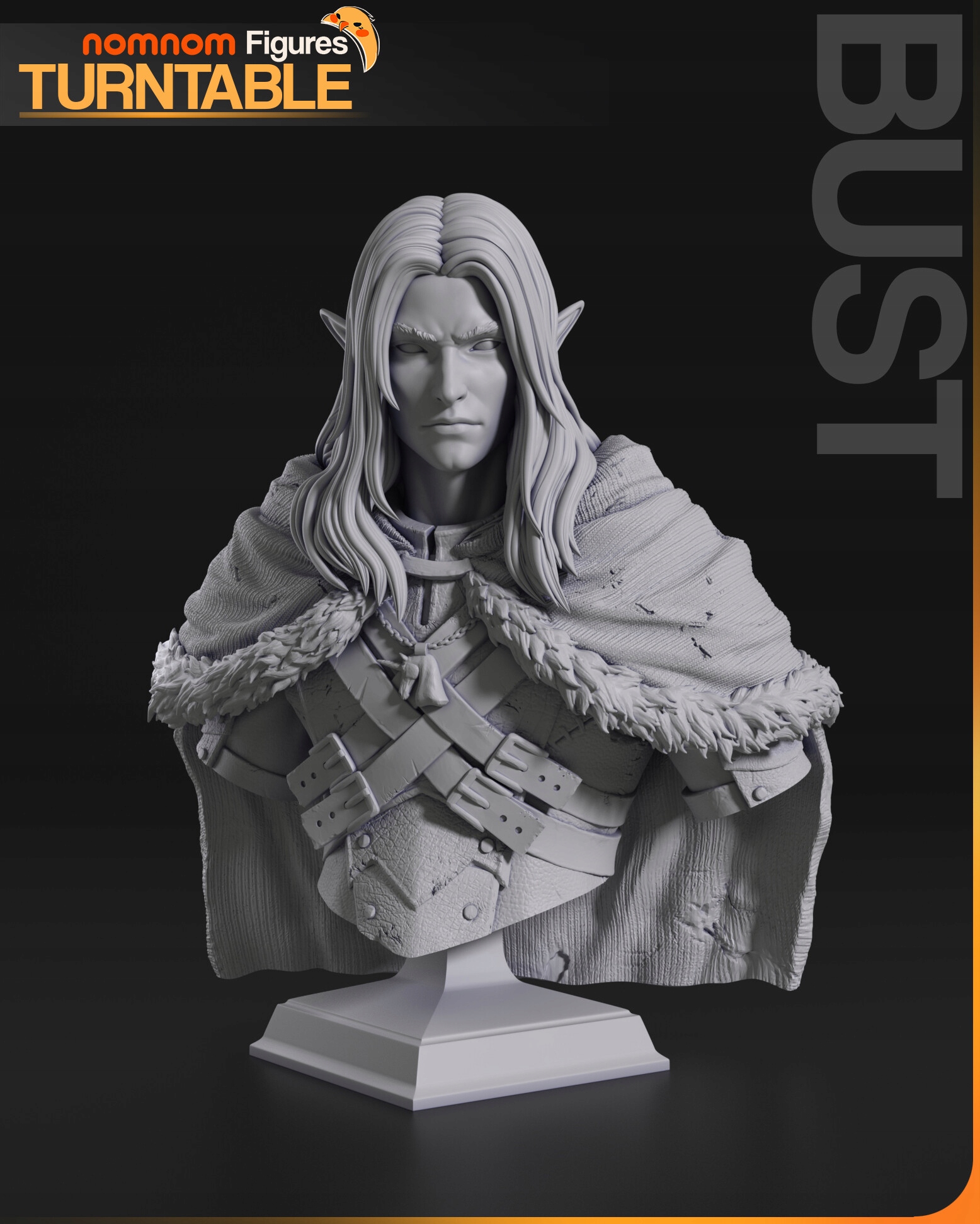 Figurka Drizzt DoUrden Baldurs Gate Busta NomNom Figures 3D tisk