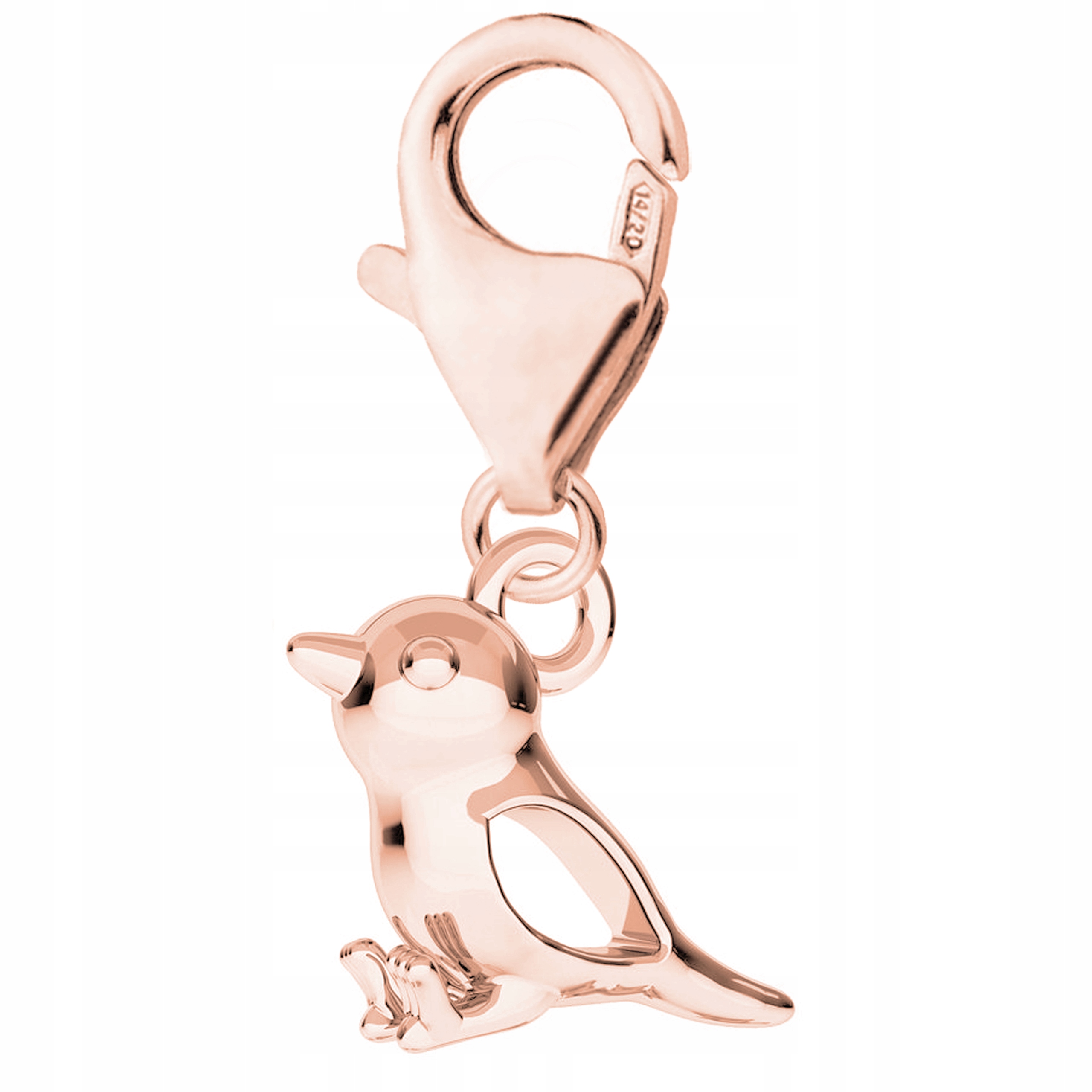 Pozlacený přívěsek s vrabcem Ptáček Vrabec Bird Sparrow Stříbro 925