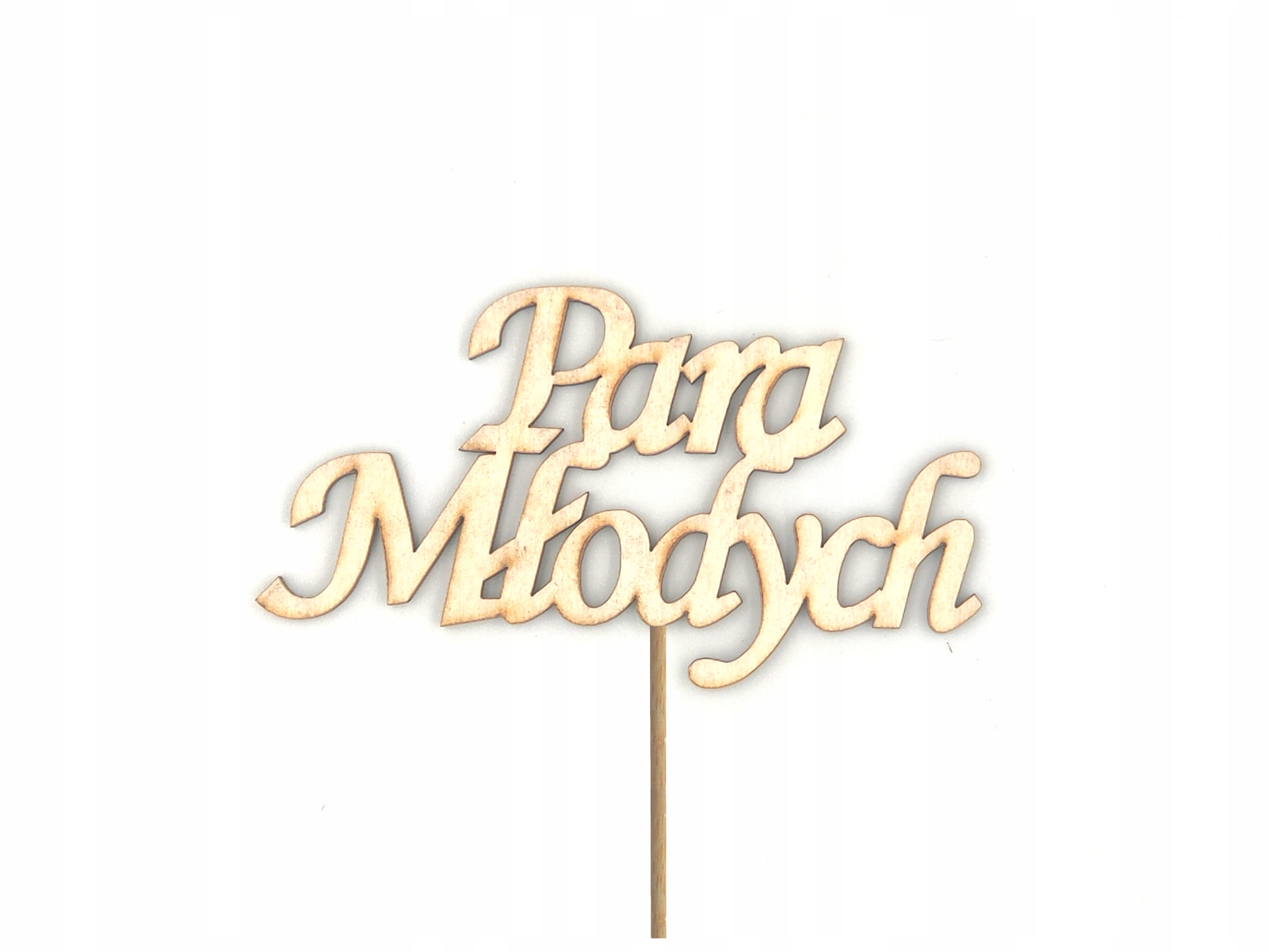 Topper Pik Napis Para Młodych Sklejka Wesele Slub