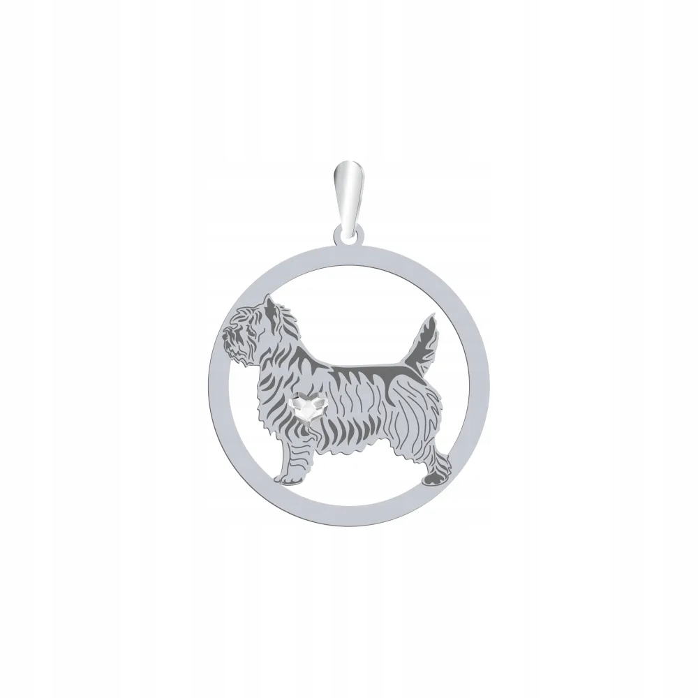 Stříbrný přívěsek z Cairn Terrier 925 Šperky Dárek Gravírování Bonus