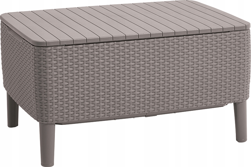 Stół technorattan prostokątny 76 x 56 x 42 cm KETER SALEMO STOLIK CAPPUCINO