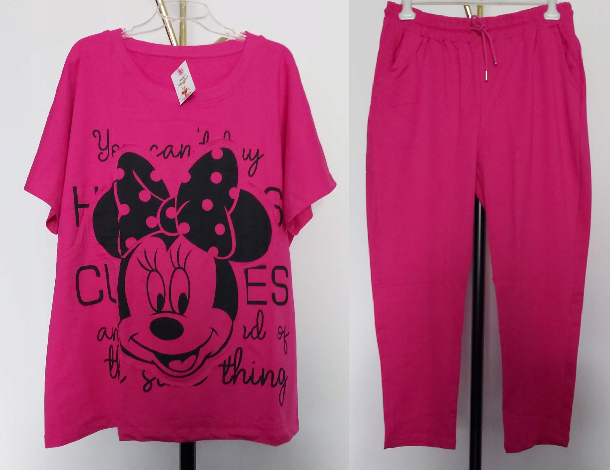 Wawa dres komplet Plus size Uni 48/50 bawełna róż Myszka Miki