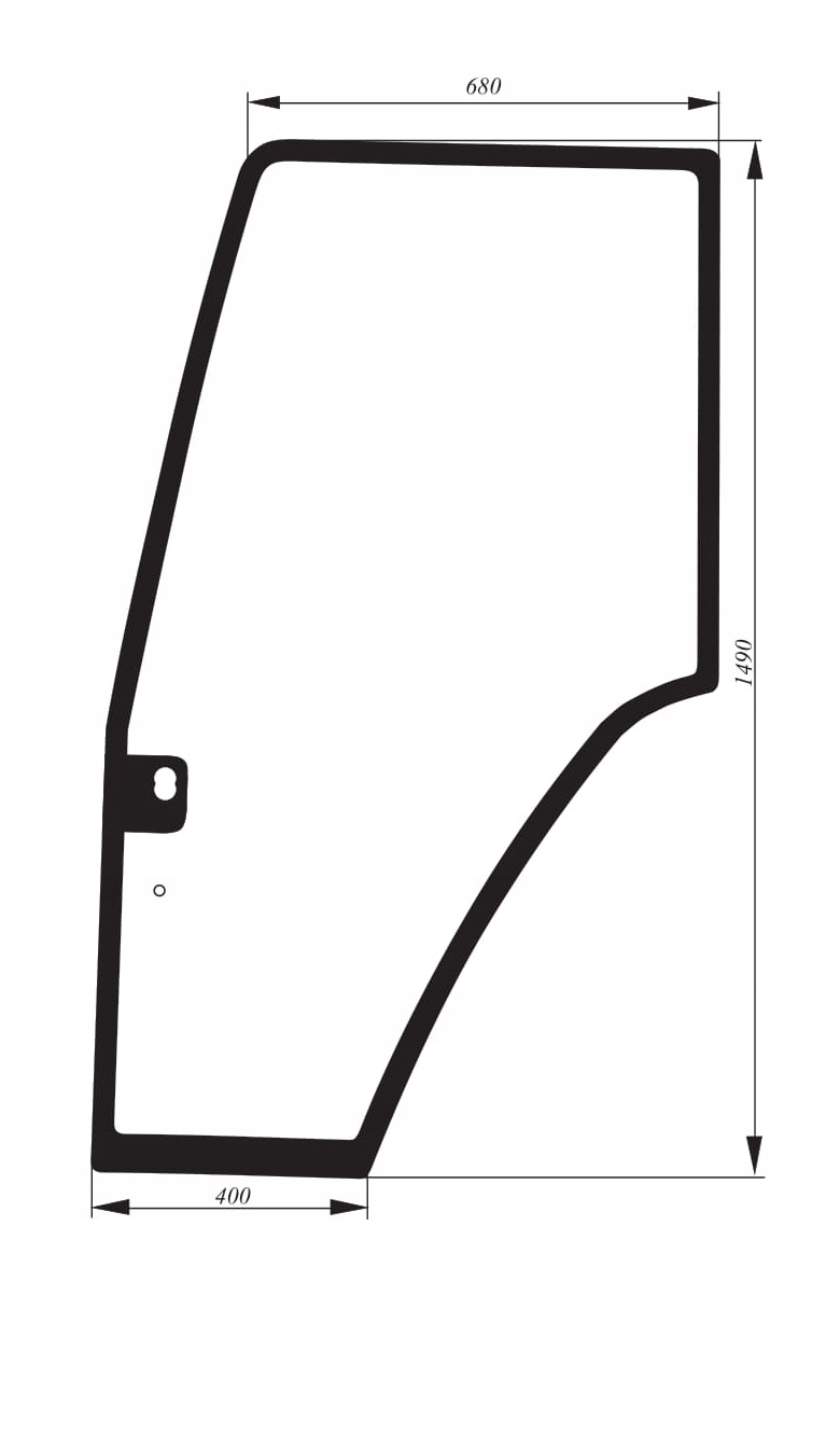 82000396 - Стекло левой двери New Holland: TL70, TL80, TL90
