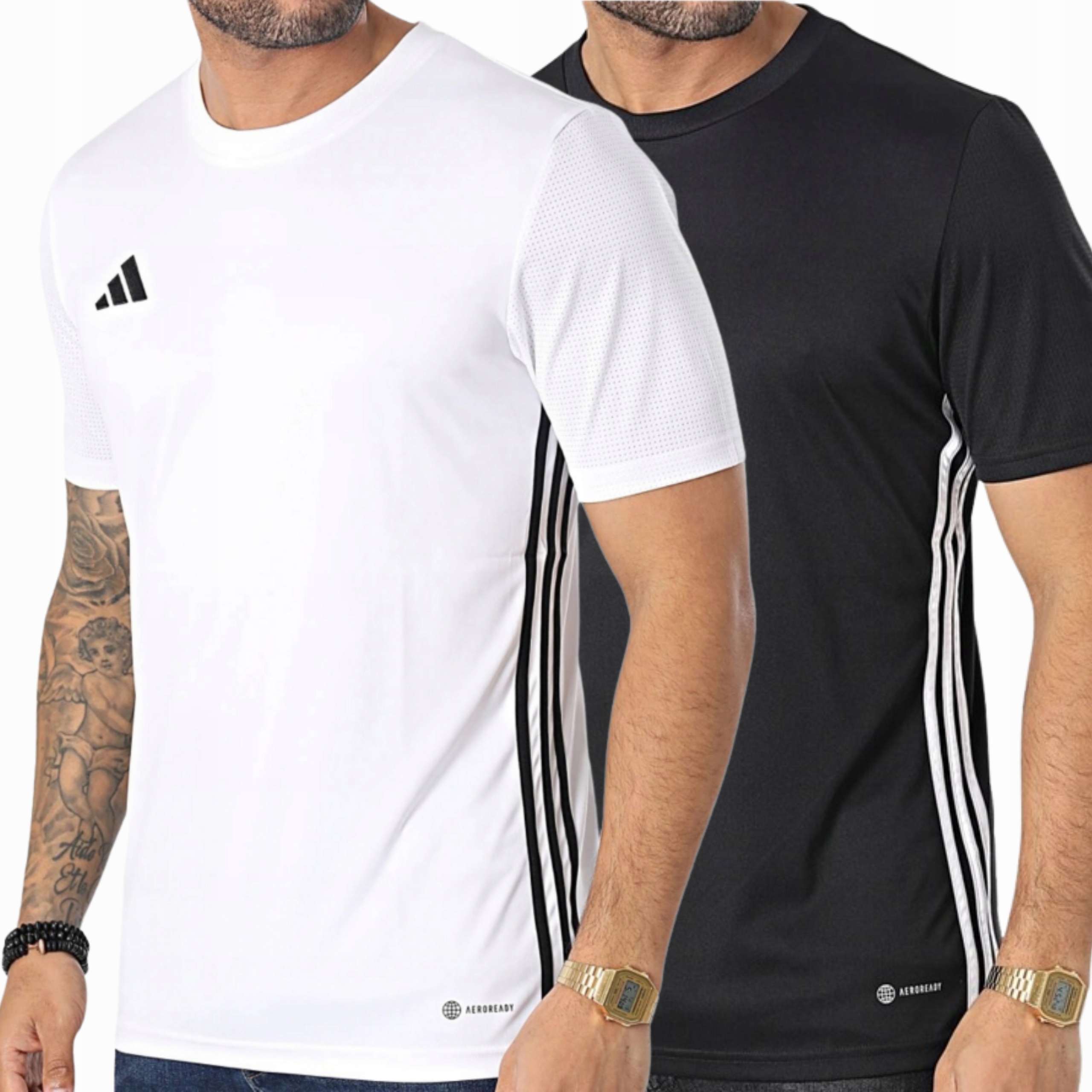 Zestaw Męski Adidas Komplet Biała Czarna Koszulka T-shirt r. S