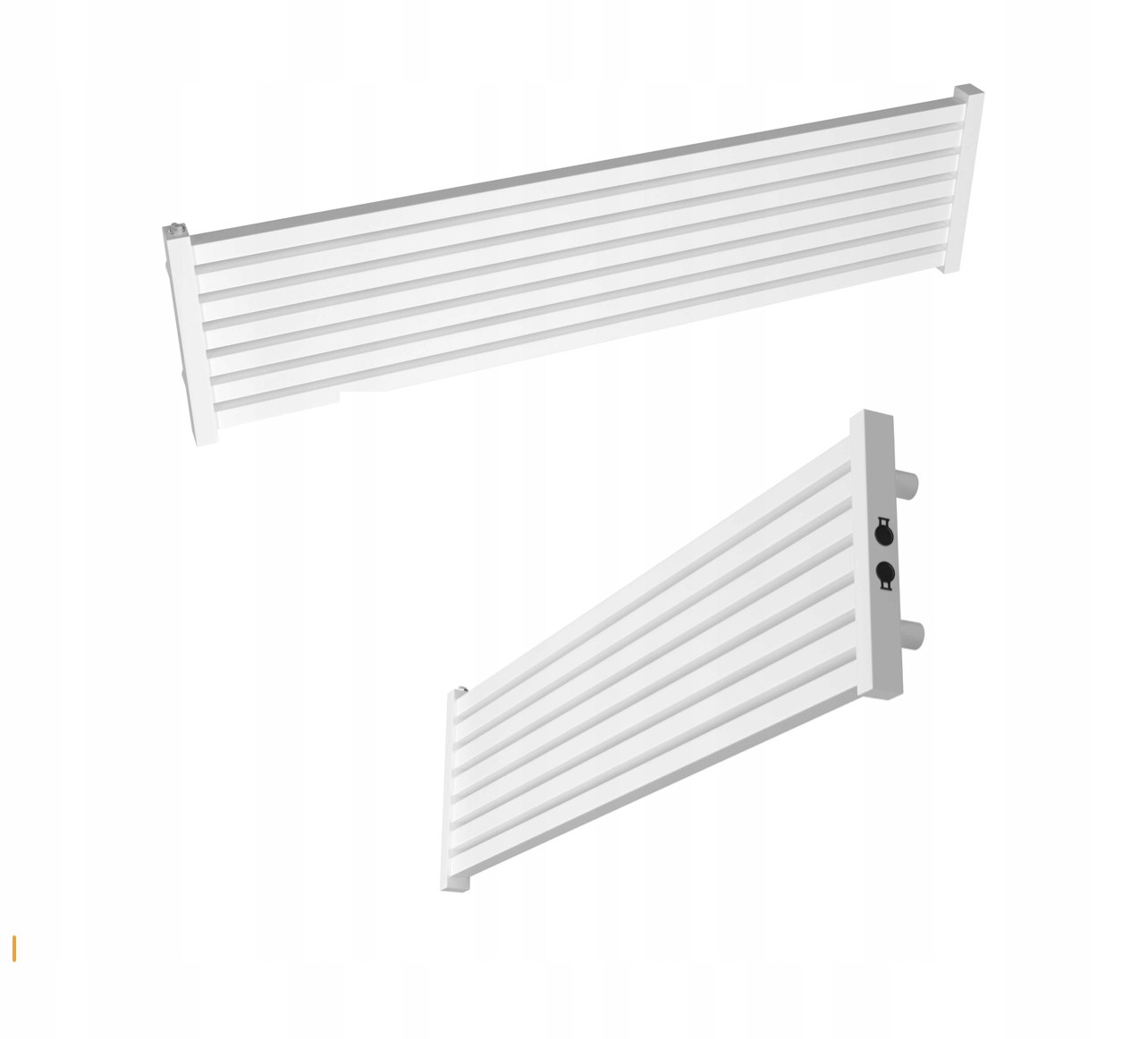 Dekoratívny horizontálny radiátor Akra 120x46 Biely Mat