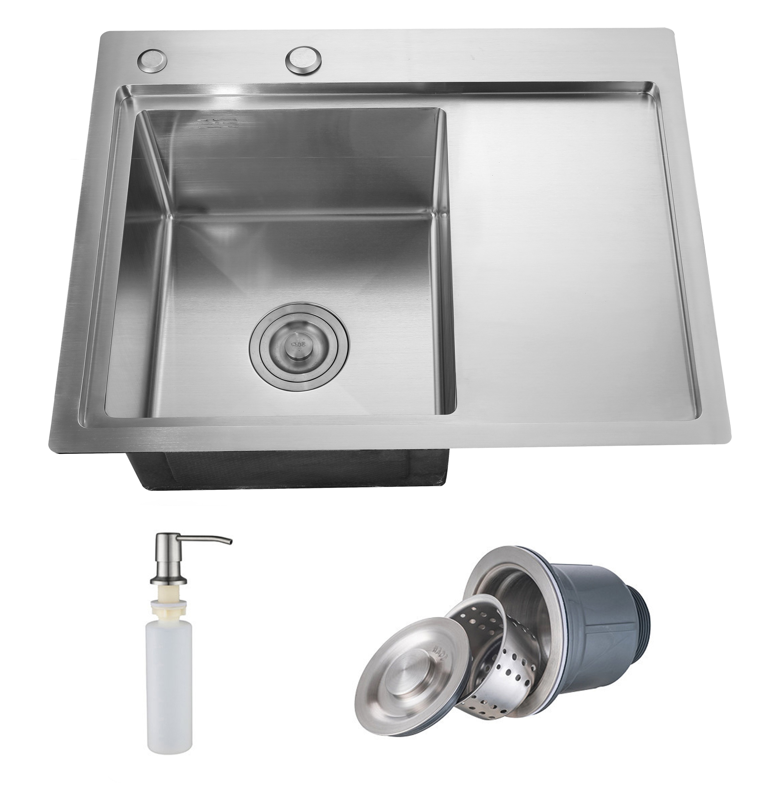 

Zlewozmywak 63x50L stal Inox Dozownik