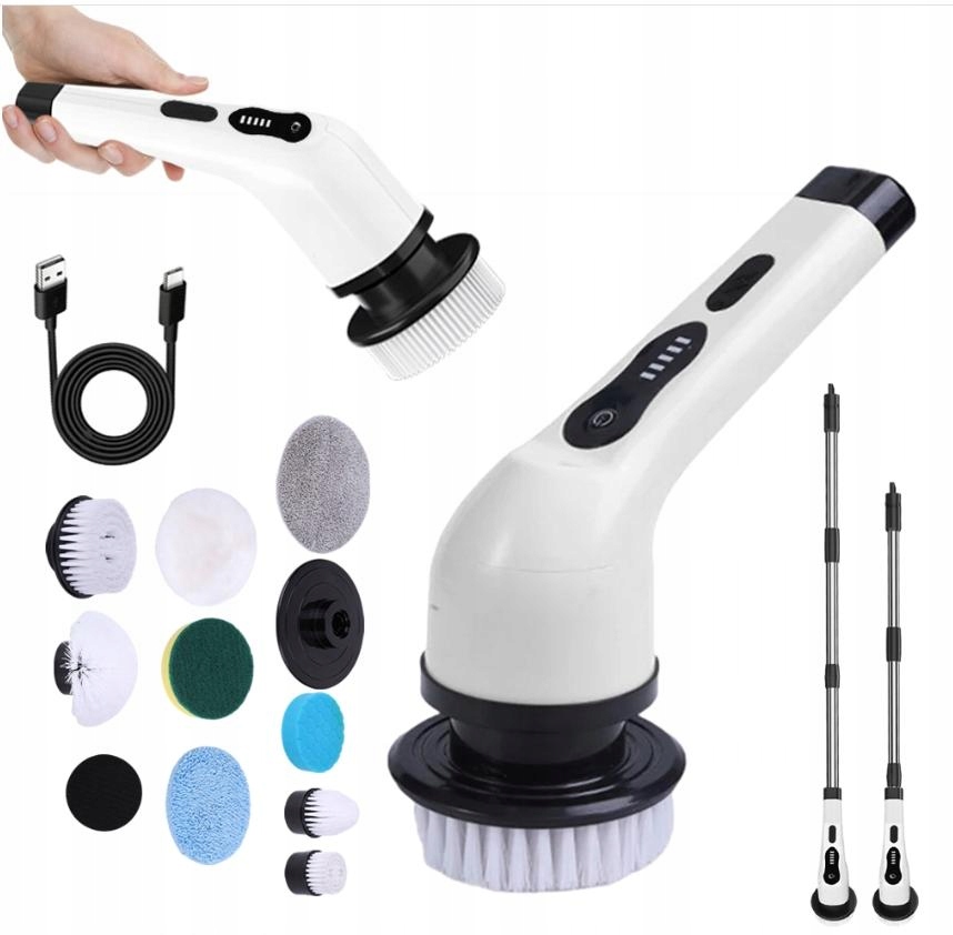 Levně Elektrický Kartáč 9 V 1 Pro Čištění Podlah