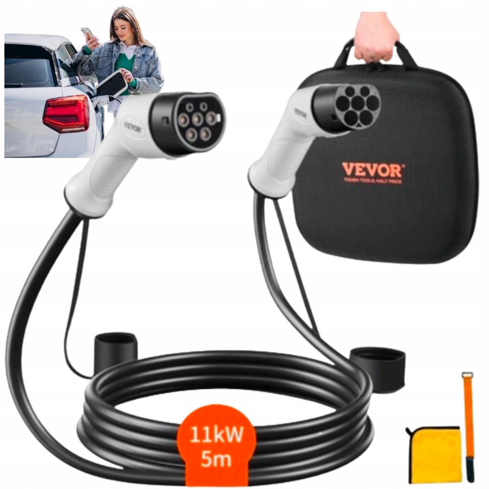 nabíjecí kabel pro elektromobil hybridy elektrikářů type2 11kw 5 m