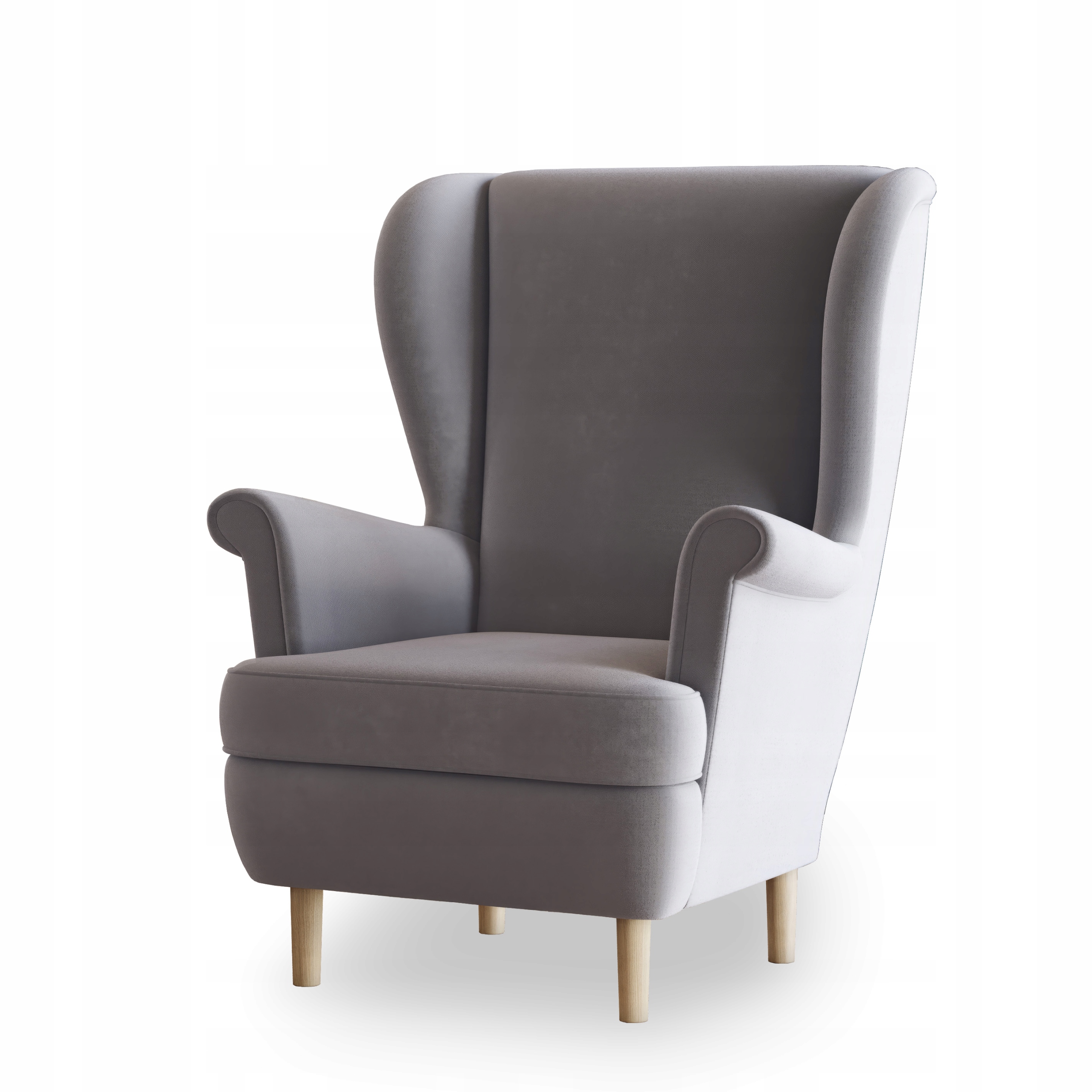 Stylové křeslo do obývacího pokoje Lentio ušák Modne pružiny Skandinávský