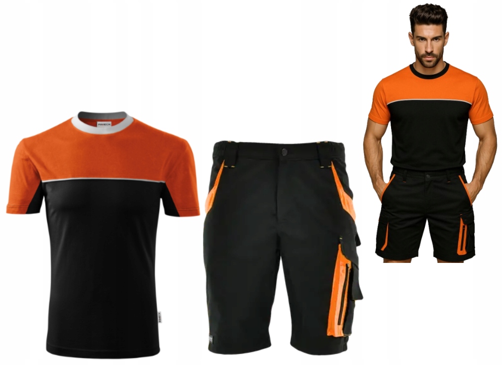 Pracovní oděv Šortky kraťasy Elastické strečové Spandex tričko Bozp 3XL