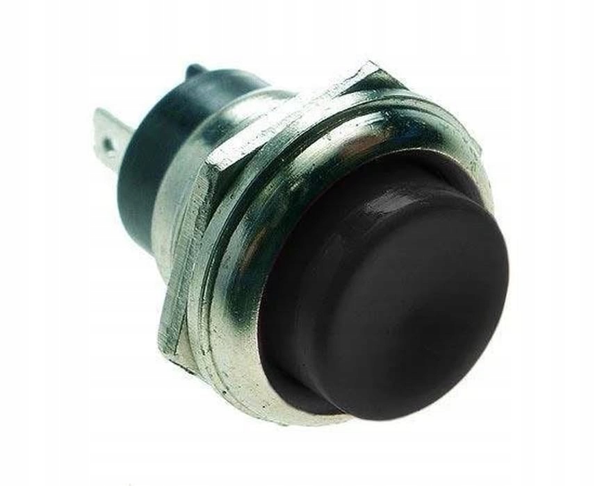 Przełącznik chwilowy OFF-(ON) reset czarny PBS-26BB, PBS26B/B