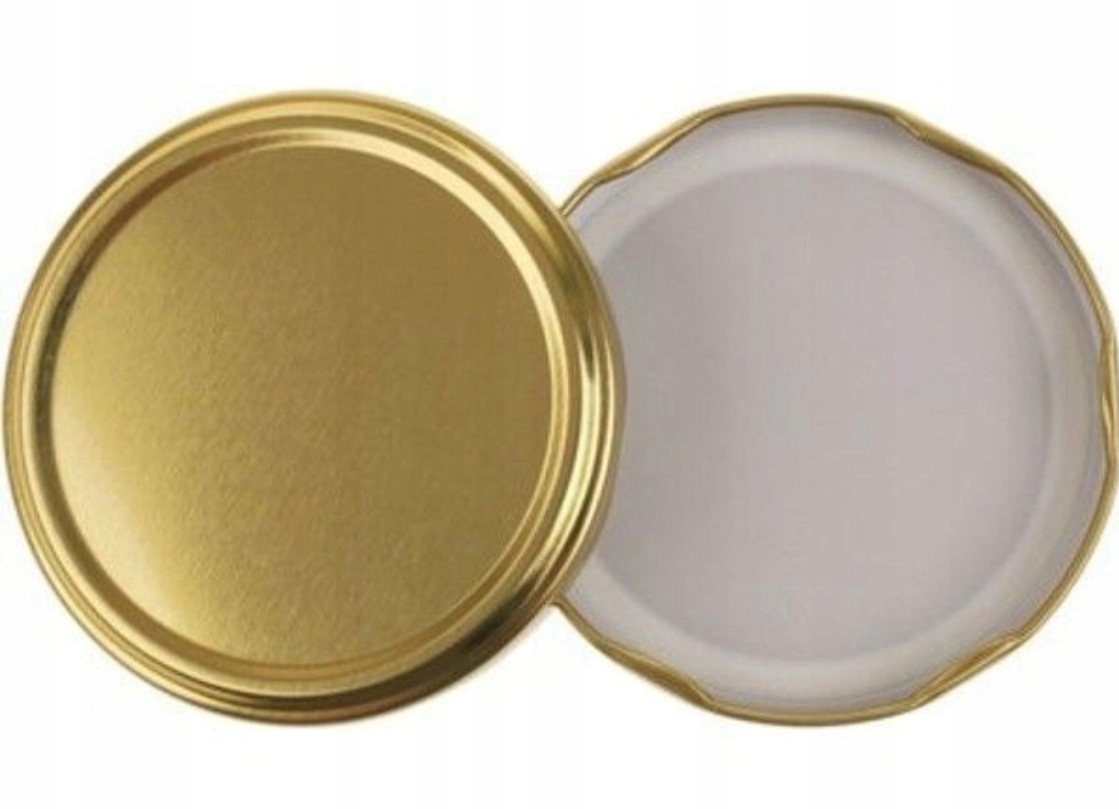 ZAKRĘTKI NAKRĘTKI WIECZKA SŁOIK złota 82mm 100szt Rodzaj słoiki i zakrętki