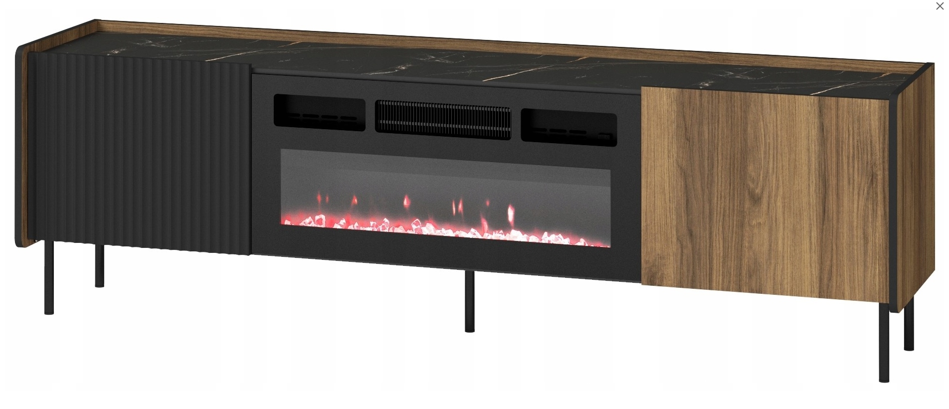 Nowoczesna Szafka RTV Duża 2D 180 cm Orzech PRESTIM DL Marka inna