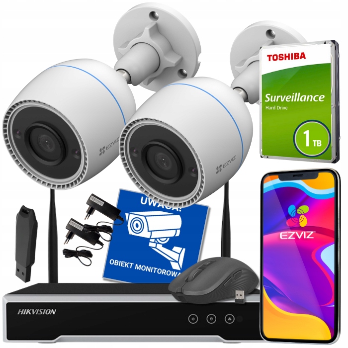 Sada pro monitorování Ezviz Set Kamer Pro Monitorování Wifi Fullhd 2MP