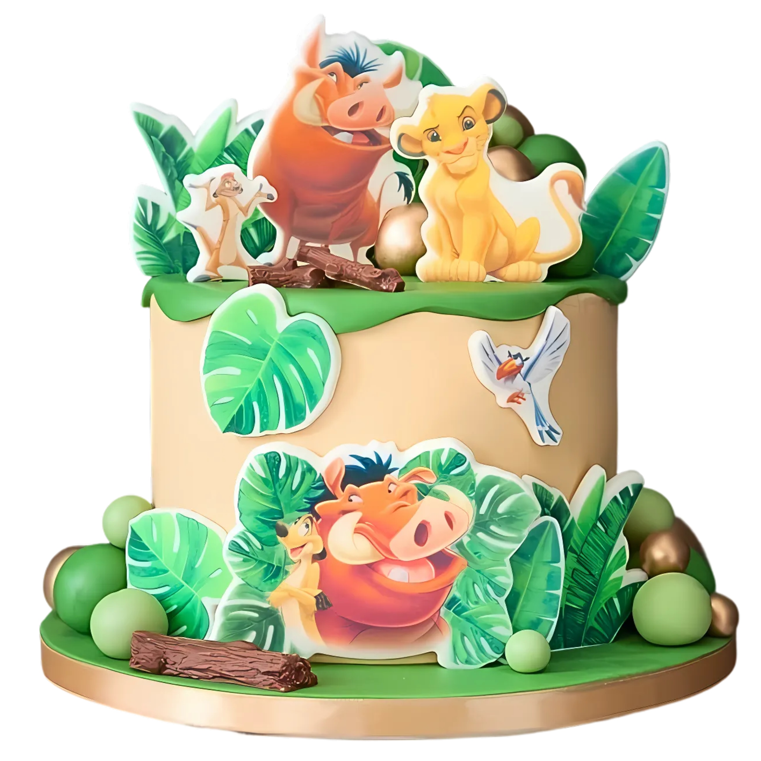 Levně Sada na zdobení dortu Lví král 2D 15 el figurky na dort s cukrovými oplatkami