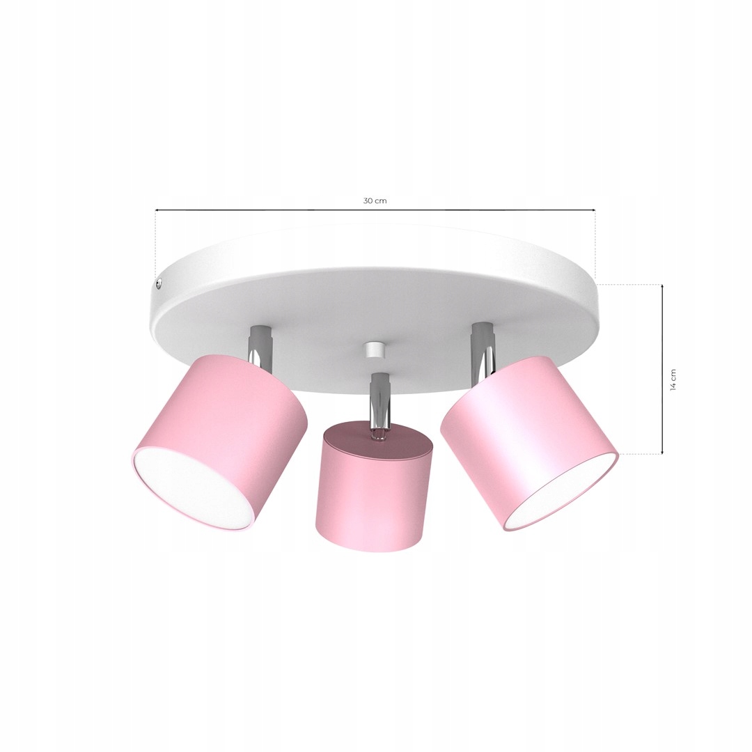 дитяча стельова лампа Pink Dixie 3xgx53 код виробника MLP7612
