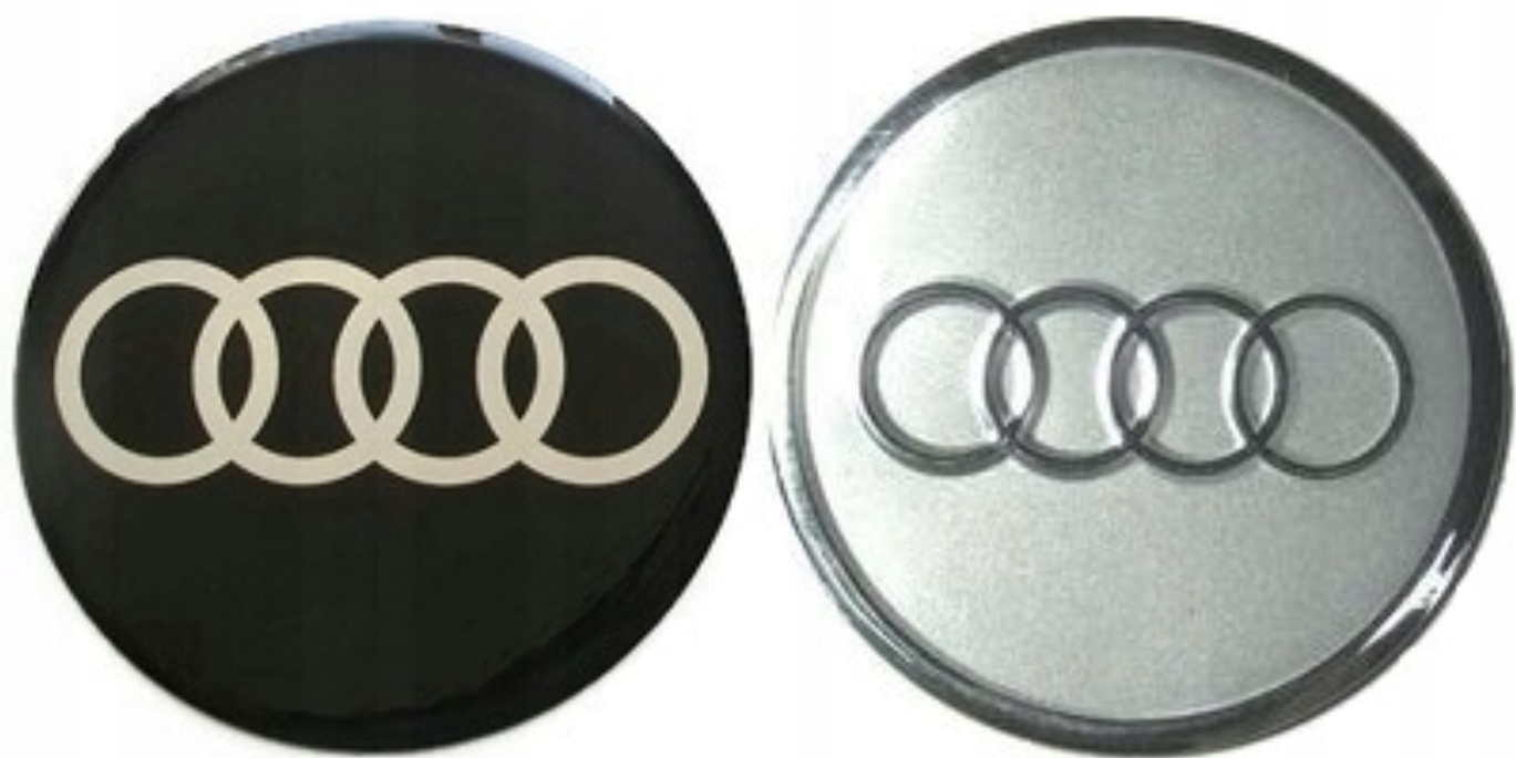 AUDI 60mm NAKLEJKI NA ALU FELGI DEKIELKI KOLPAKI EMBLEMATY ZNACZKI