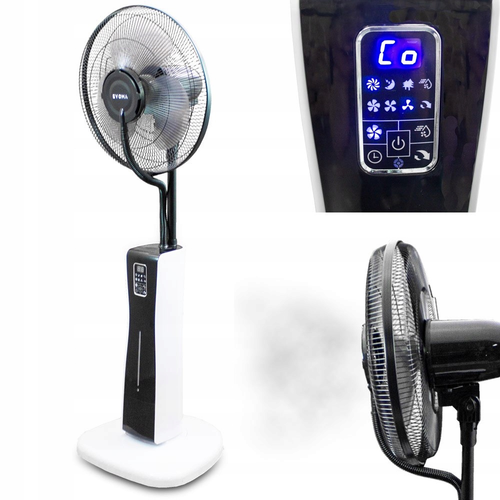 Nawilżacz Wentylator Ekran LED Pilot Bardzo Cichy