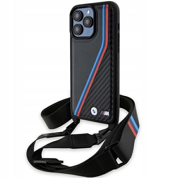 Bmw M Power Crossbody pouzdro popruh na rameno krku pro iPhone 15 Pro Max