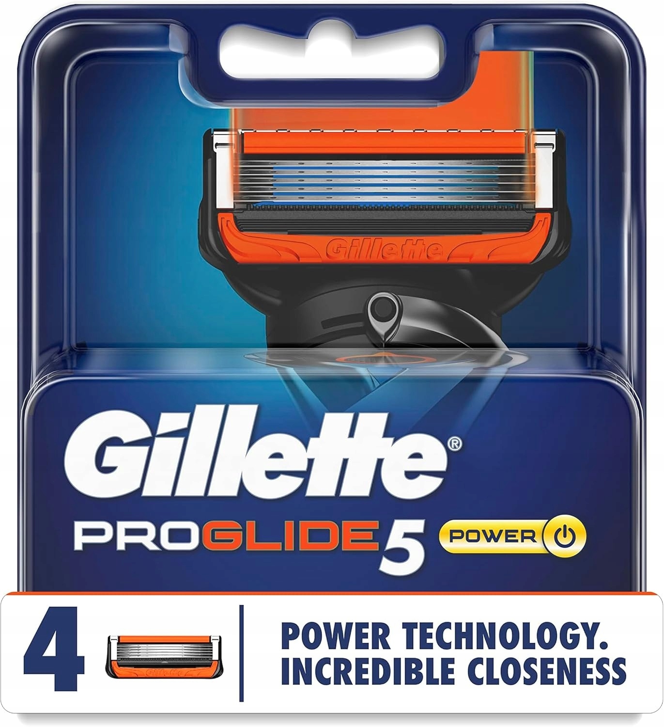 Gillette Fusion Proglide Power ostrza 4 szt, Oryginalne Zapakowane