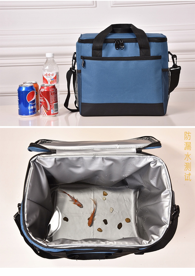 TORBA TERMICZNA PLAŻOWA PIKNIKOWA NA JEDZENIE DUŻA Model Torba termiczna niebieska