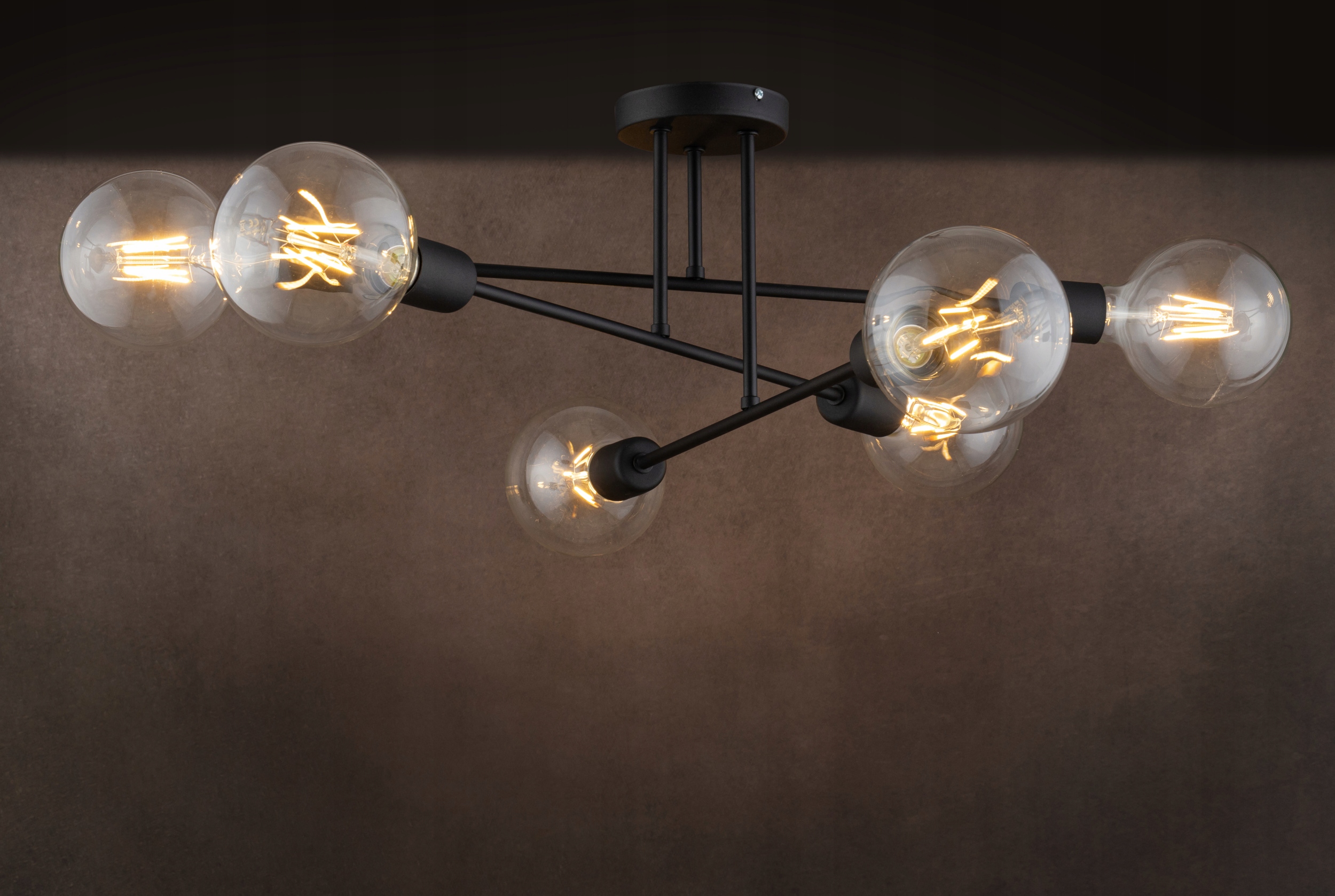 LAMPA SUFITOWA PLAFON ŻYRANDOL LOFT EDISON LED Zasilanie sieciowe