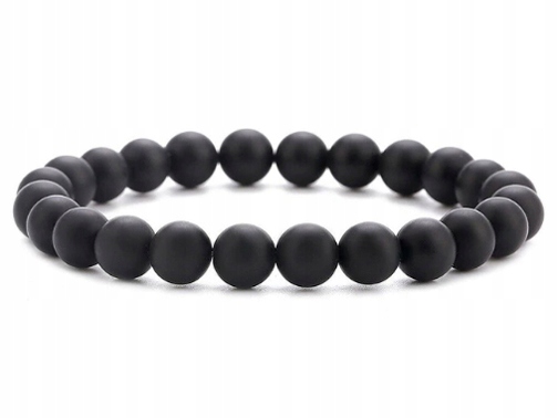 BRANSOLETKA DAMSKA KAMIEŃ KORALIKI AGAT MATOWY