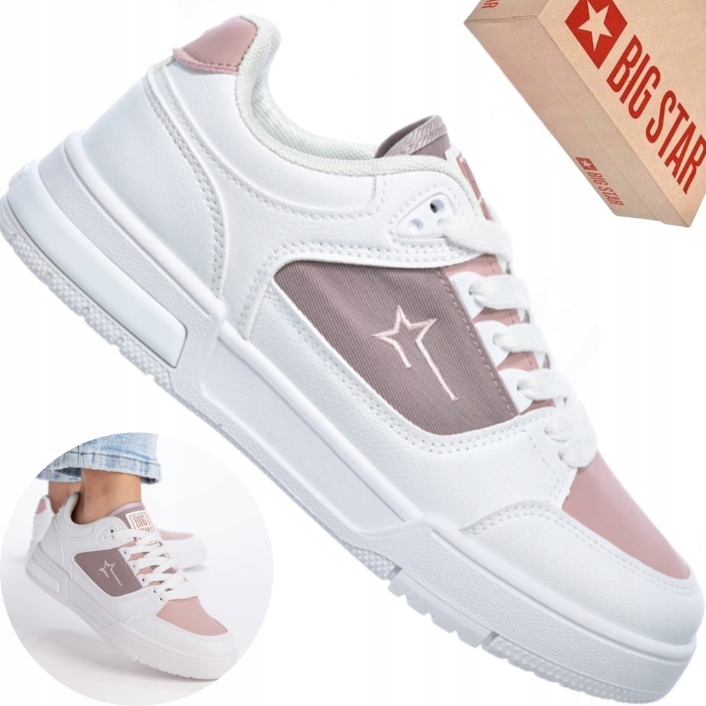 Buty damskie Big Star RR274A251 białe sneakersy sportowe na platformie