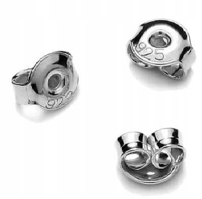 

Srebrne Baranki 925 zapięcia zatyczki do kolczyków