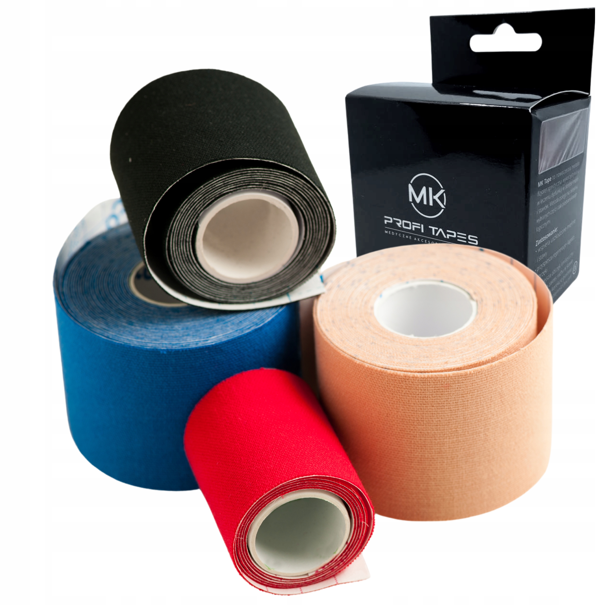 TEJPY TAŚMY KINESIOTAPING PLASTRY TEJP TAPE DO KINESIOTAPINGU TOP MIX x4