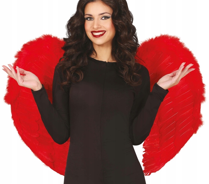 SKRZYDŁA CZERWONE 80X60 CM ANIELSKIE PIÓRA
