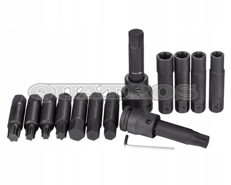 Kpl.kluczy udar, ampul,Torx,E-Torx 3/4 i 1"
