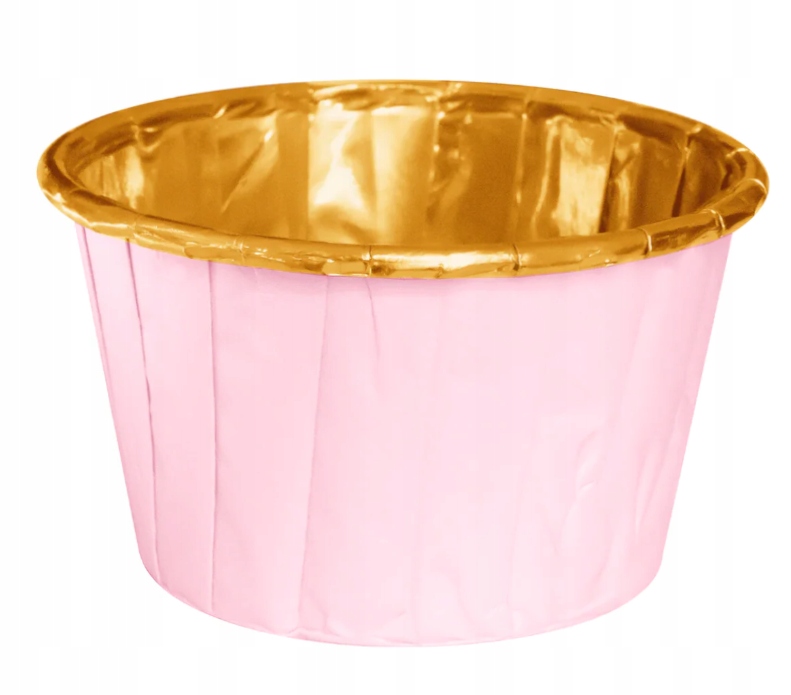 

Papilotki do Babeczek Muffinek Różowo złote x 20