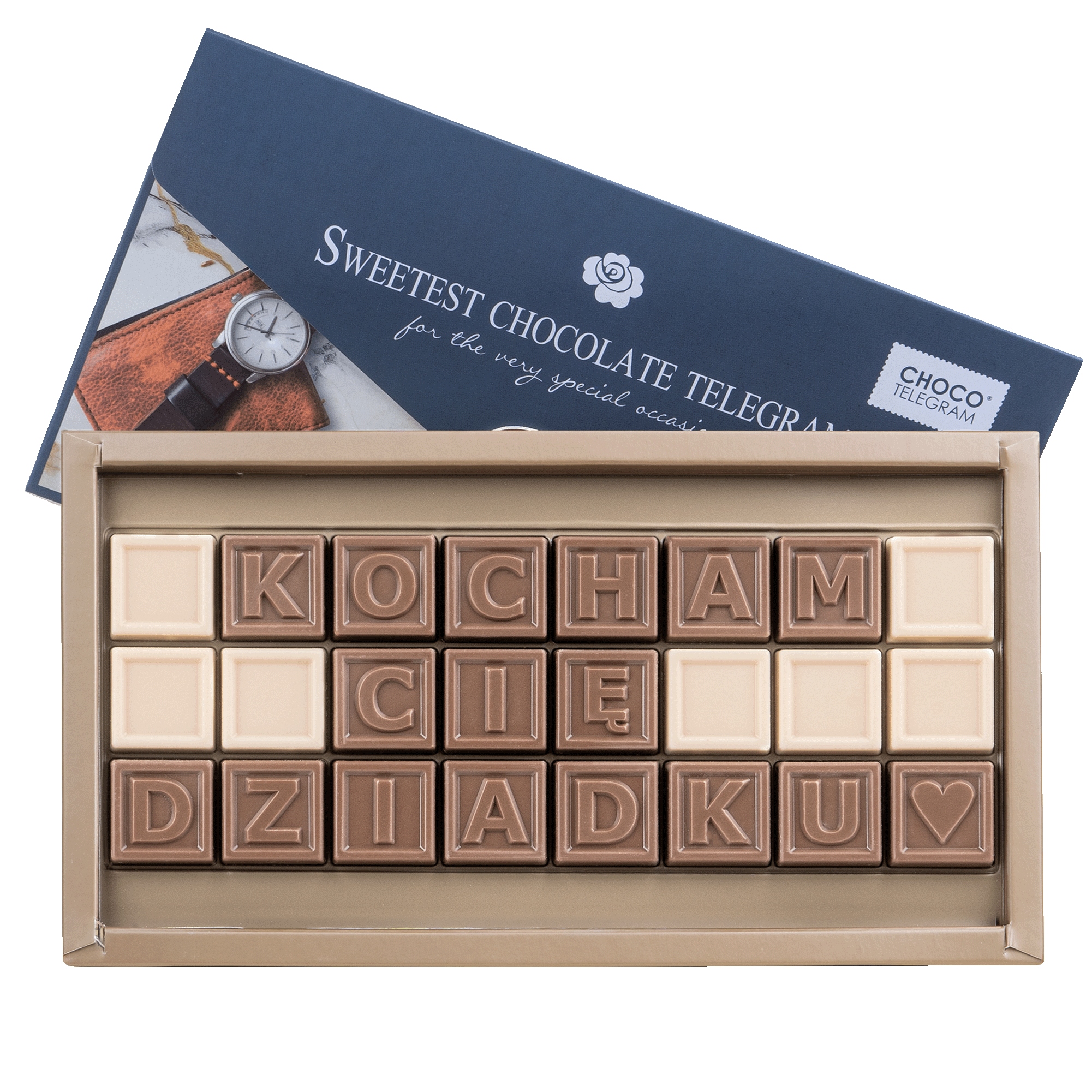 dla Dziadka Czekolada Belgijska telegram Kocham Cię Dziadku 228 g