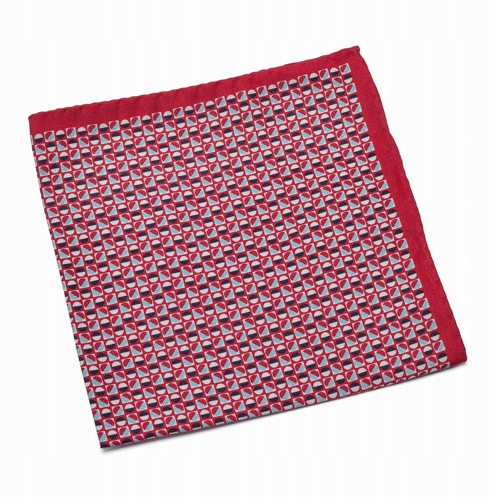 Czerwona poszetka w drobny wzór