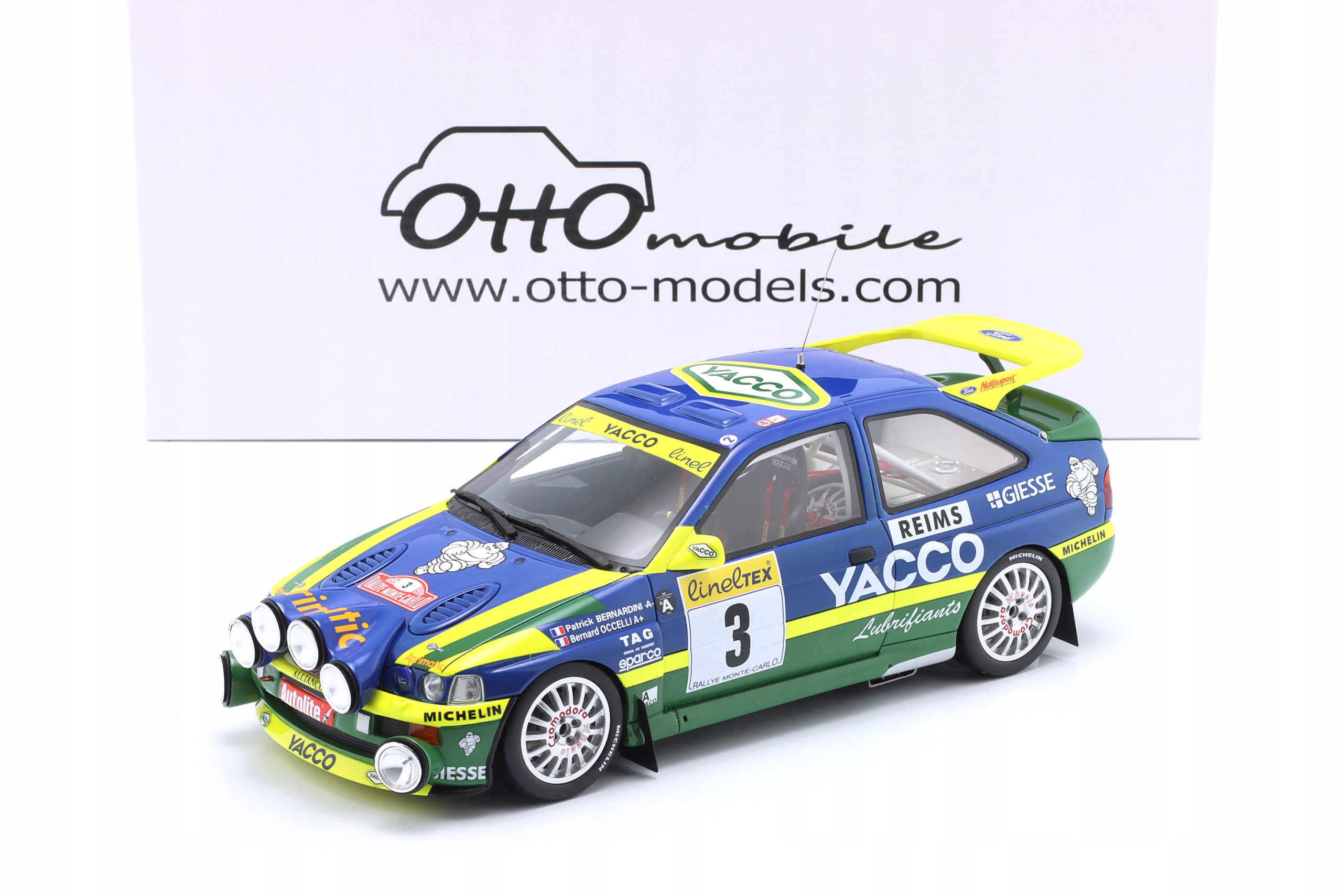 Otto Ford Escort Rs Cosworth #3 P.Bernadini Vítěz Monte Carlo 1996 1:18