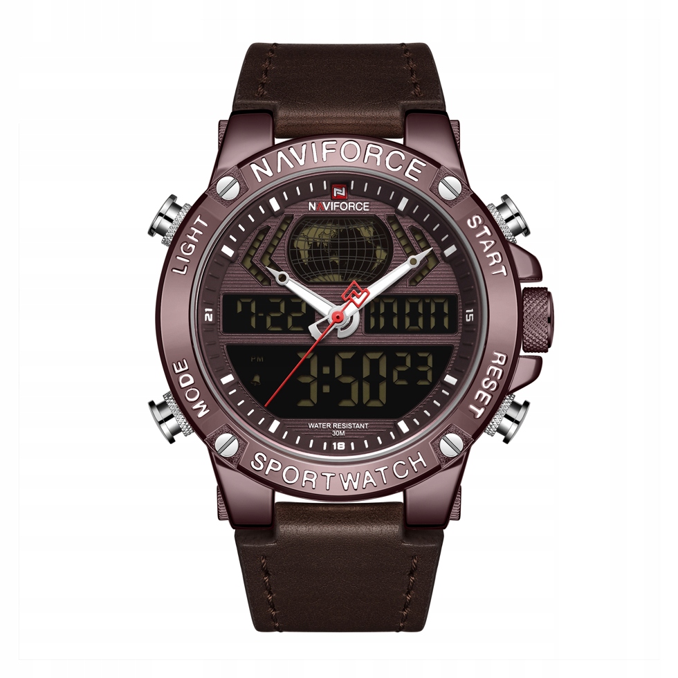 

Zegarek Męski Naviforce 9164 Wojskowy Brązowy