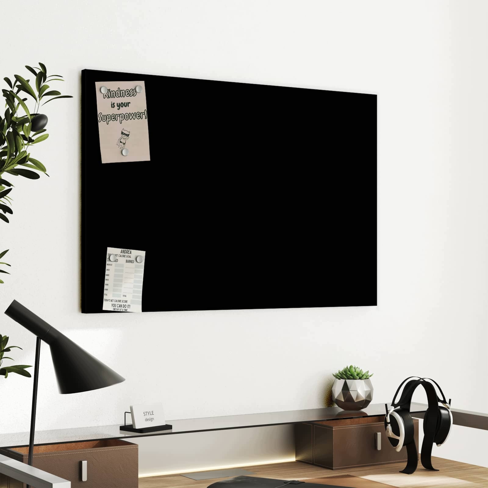 Magnetická tabule Černé Pozadí 60 × 40 cm