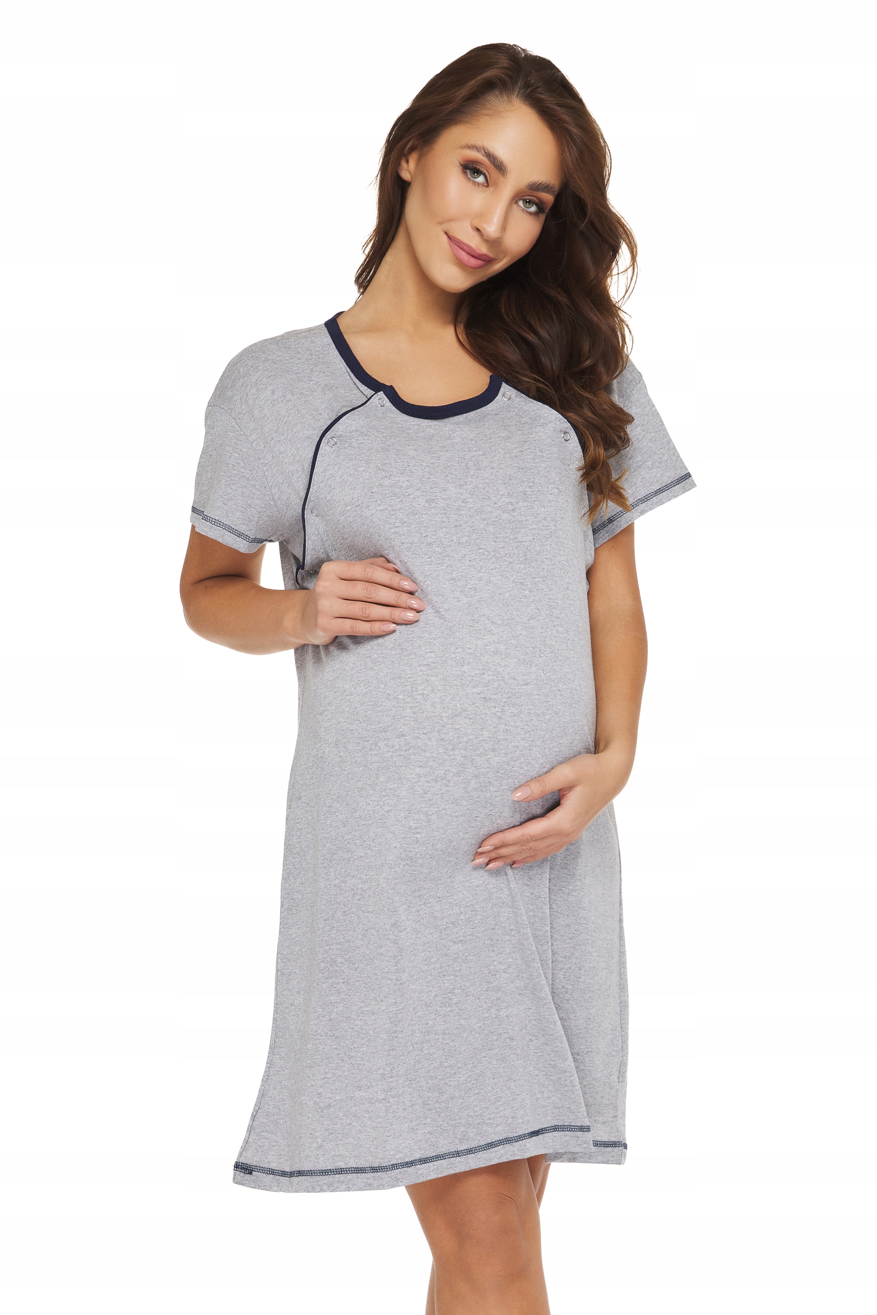 

Koszula ciążowa bawełniana do karmienia S napy