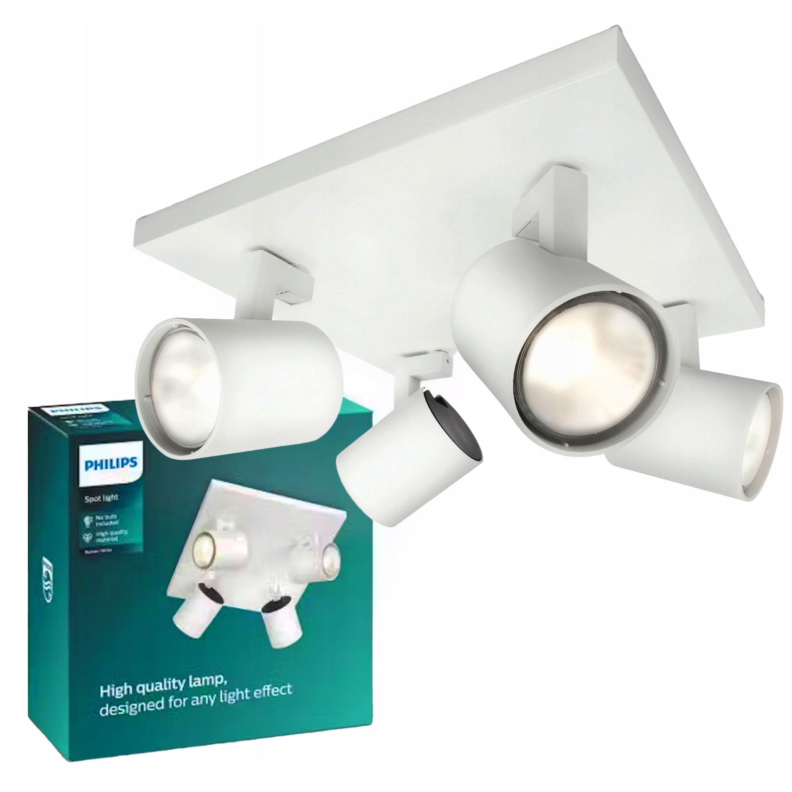 Stropní Svítidlo Reflektor Nástěnný 4x GU10 Bílá Runner Philips