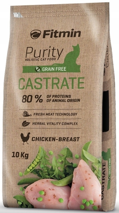 Fitmin Cat Purity Castrate sucha karma dla kota kurczak 10 kg