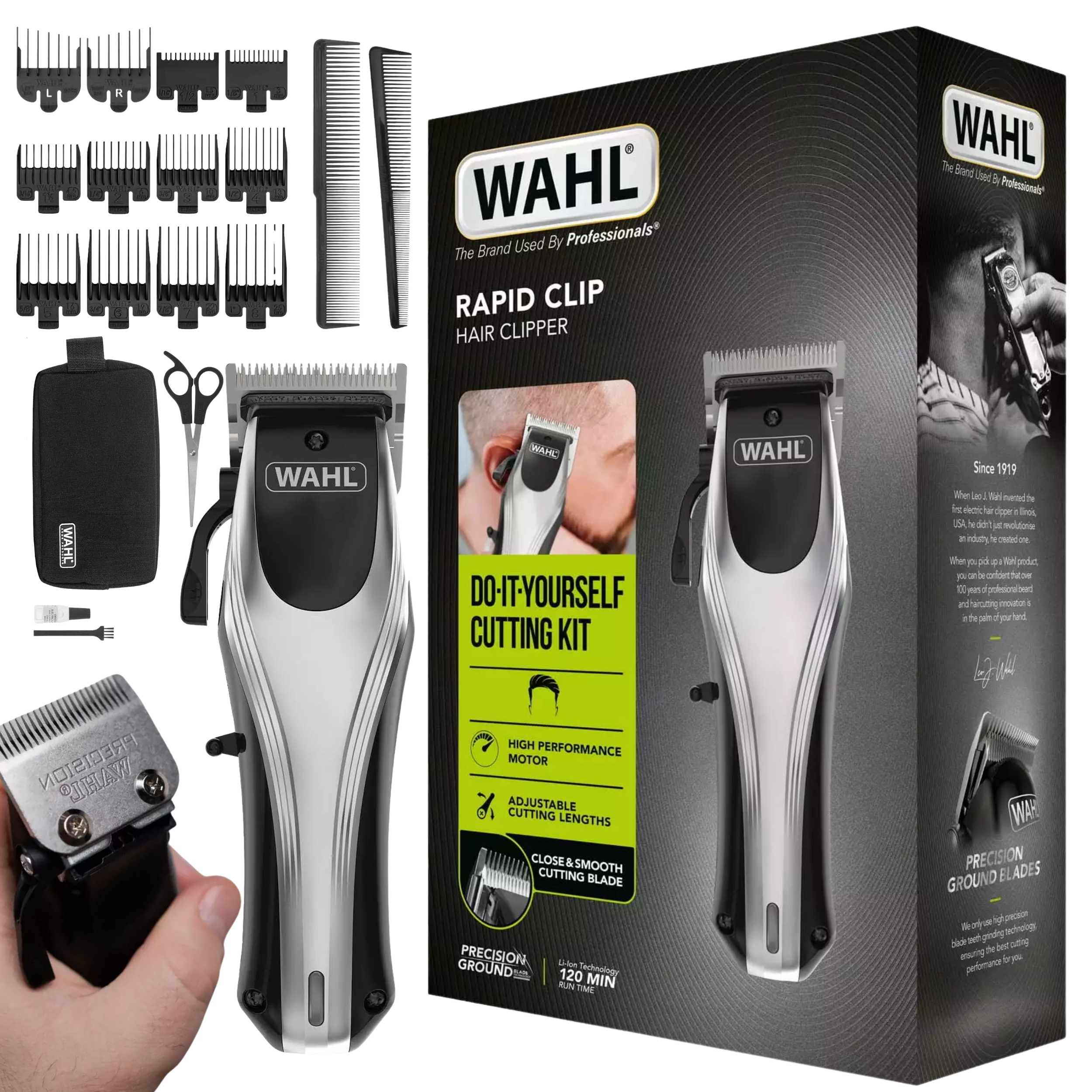 Stříhací Strojek Na Vlasy Wahl 9657-0640 Rapid Clip pro domácí použití