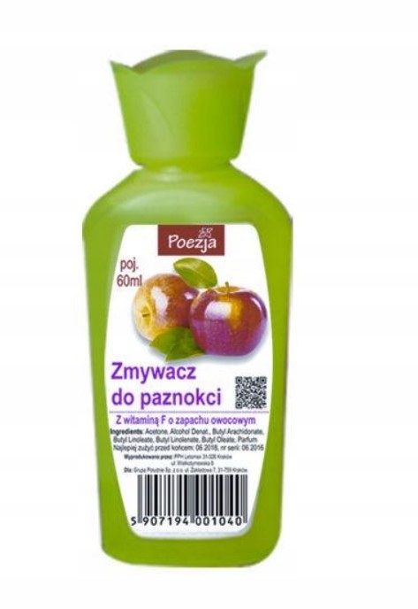 

Poezja zmywacz do paznokci 60ml Owoc z witaminą F