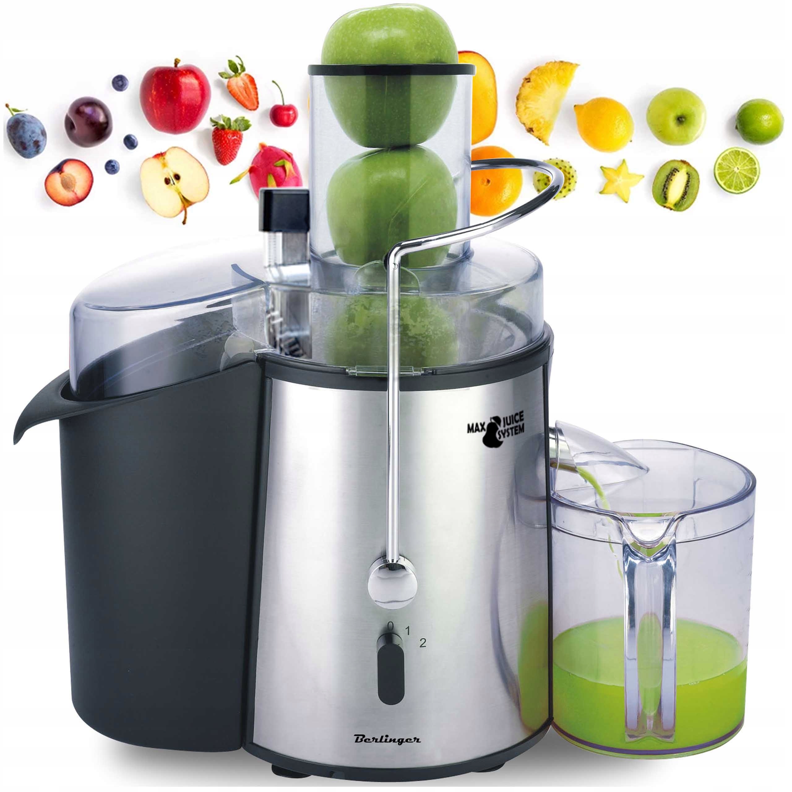 Odšťavňovač Berlinger Kovový MAX1450 Odšťavňovač Velký Výkon A Otvor Odšťavňovače