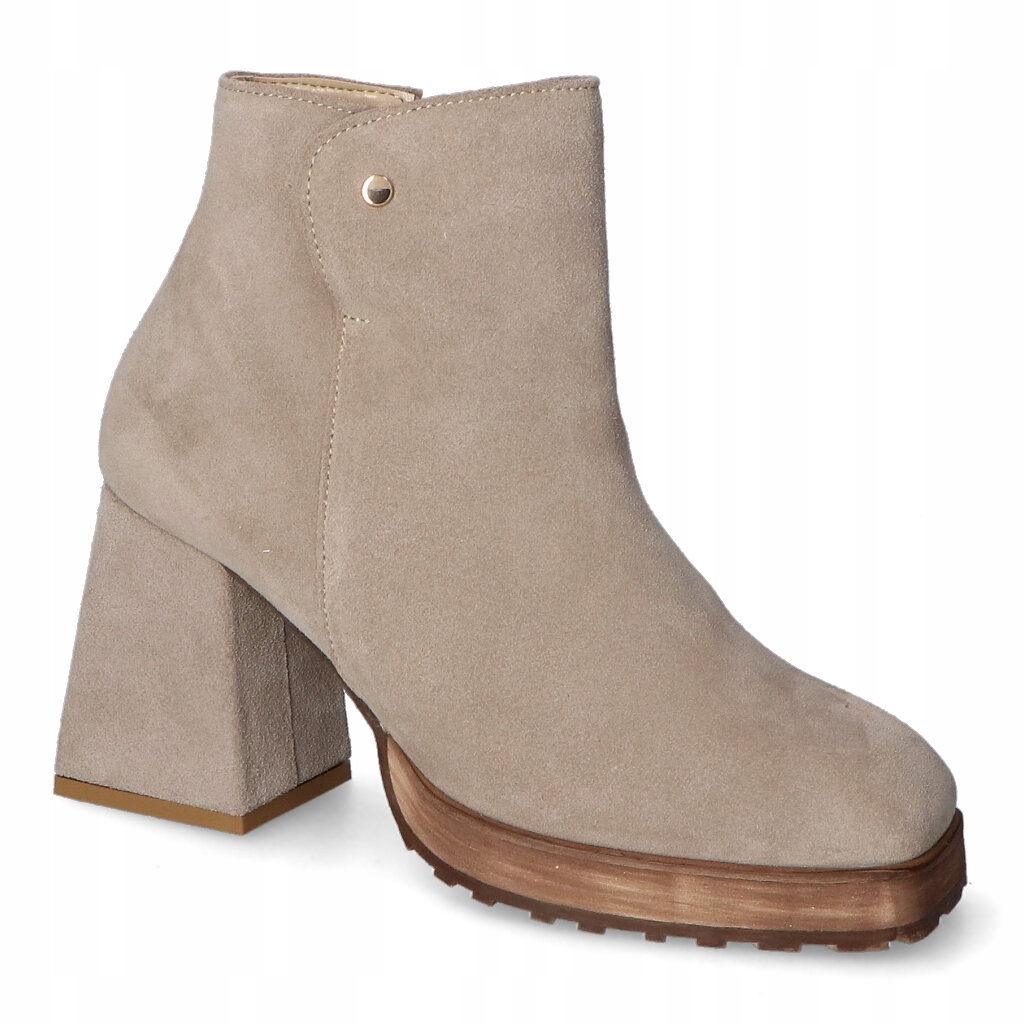 Kotníkové Boty Veronna 1305/KW Béžový semiš 36