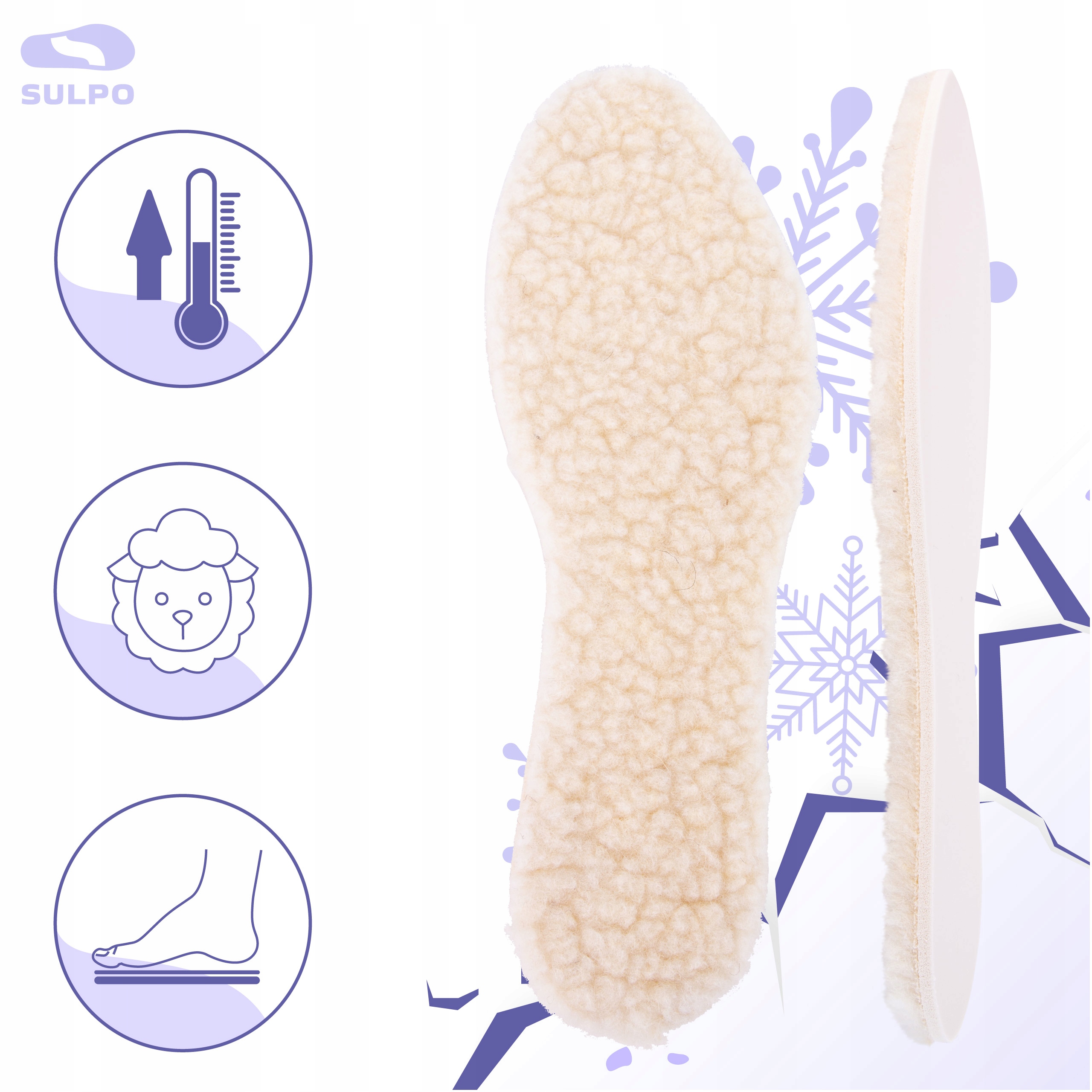 Zimowe wkładki do butów dla dzieci wełna naturalna izolacja pianką 28 Stan opakowania oryginalne